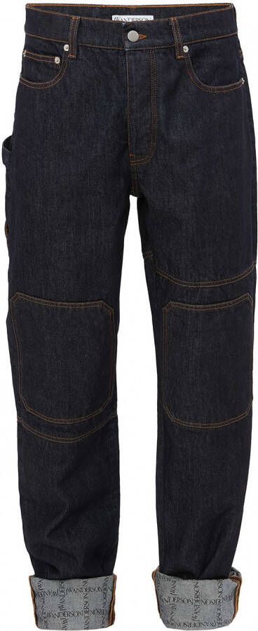 JW Anderson Jeans met omgeslagen pijpen Blauw