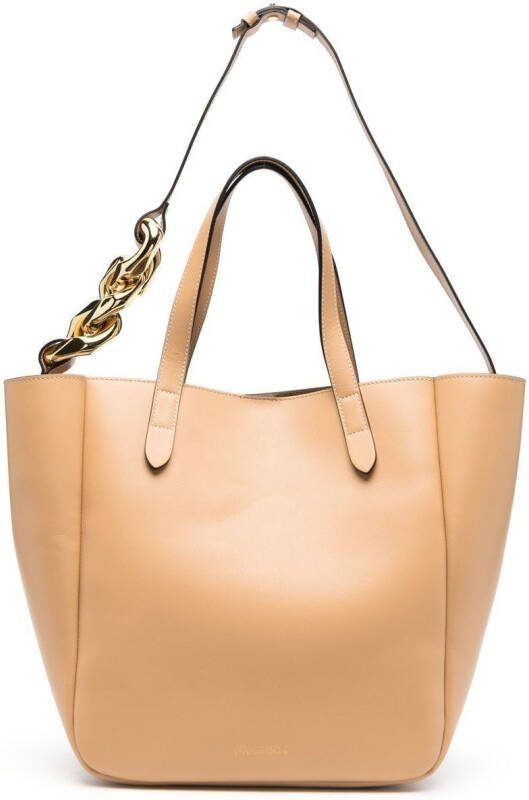JW Anderson Leren shopper Beige