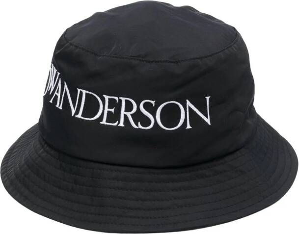 JW Anderson Vissershoed met geborduurd logo Zwart