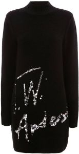 JW Anderson Mini-jurk met pailletten logo Zwart