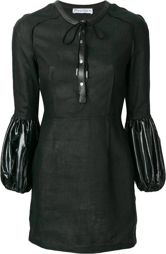 JW Anderson mini-jurk met pofmouwen Zwart