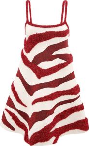 JW Anderson Mini-jurk met zebraprint Rood