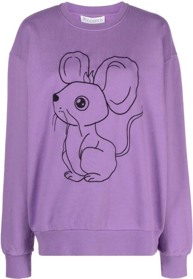 JW Anderson Sweater met logoprint Paars