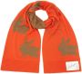 JW Anderson patterned-intarsia wool scarf Oranje - Thumbnail 1