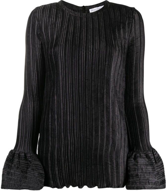 JW Anderson Ribgebreide blouse Zwart