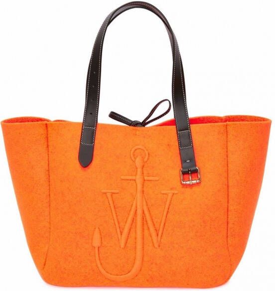 JW Anderson Shopper met geborduurd logo Oranje
