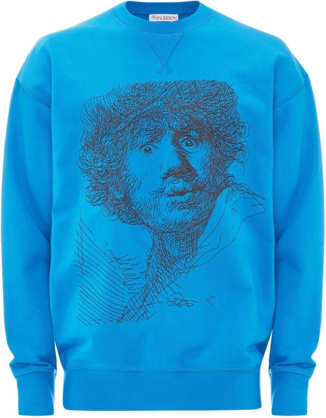 JW Anderson Sweater met borduurwerk Blauw