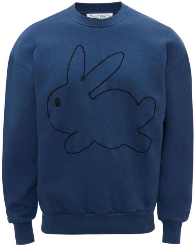 JW Anderson Sweater met geborduurd logo Blauw