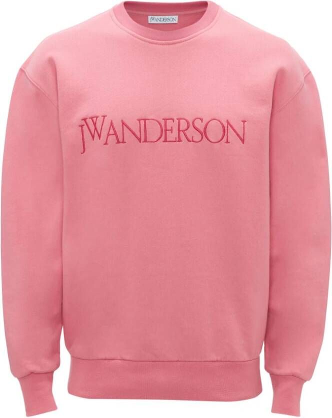 JW Anderson Sweater met geborduurd logo Roze