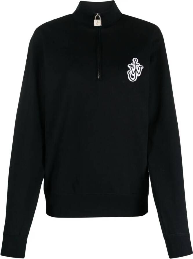 JW Anderson Sweater met logopatch Zwart