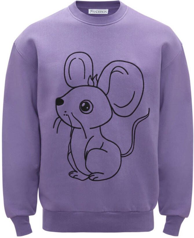 JW Anderson Sweater met logoprint Paars