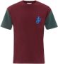JW Anderson T-shirt met contrasterende mouwen Rood - Thumbnail 1