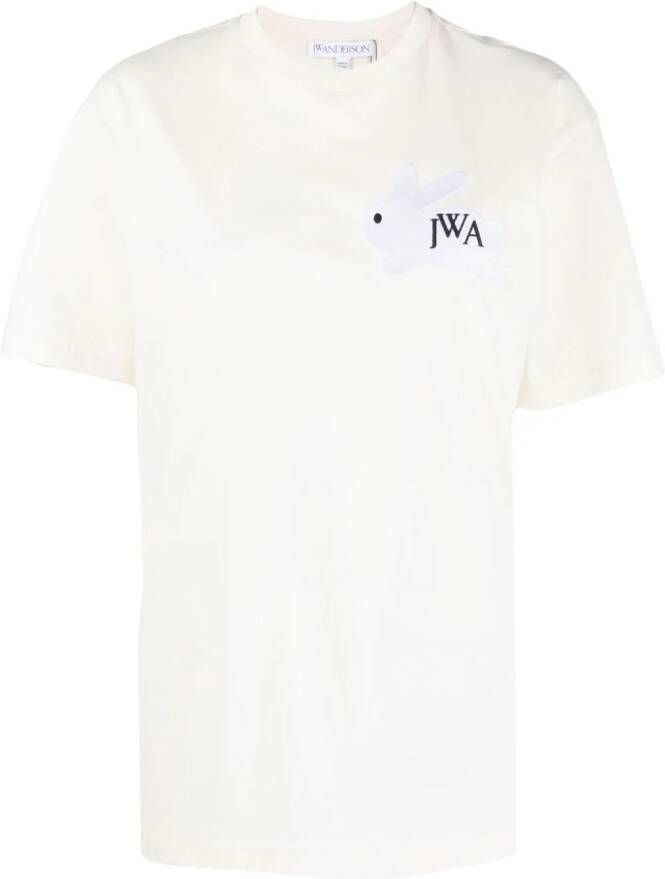 JW Anderson T-shirt met geborduurd logo Beige