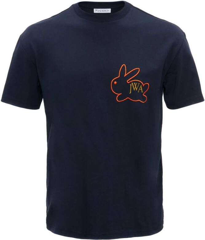 JW Anderson T-shirt met geborduurd logo Blauw