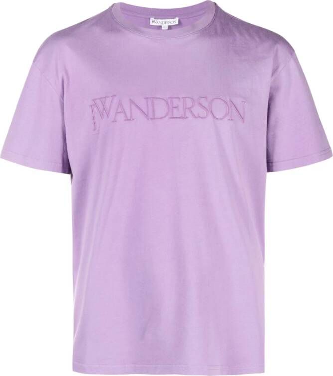 JW Anderson T-shirt met geborduurd logo Paars