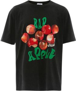 JW Anderson T-shirt met grafische print Zwart