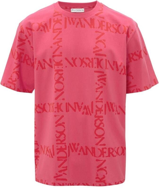 JW Anderson T-shirt met logoprint Roze