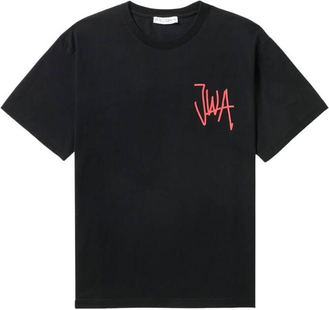 JW Anderson T-shirt met logoprint Zwart