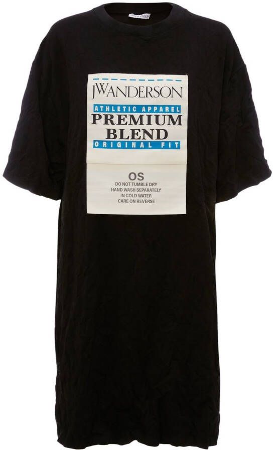 JW Anderson T-shirtjurk met print Zwart