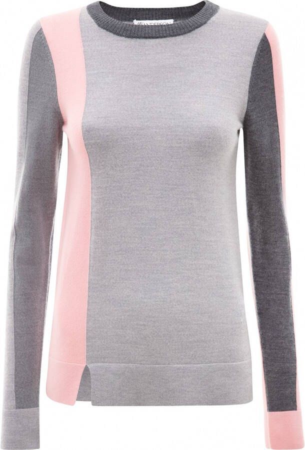JW Anderson Trui met colourblocking Grijs