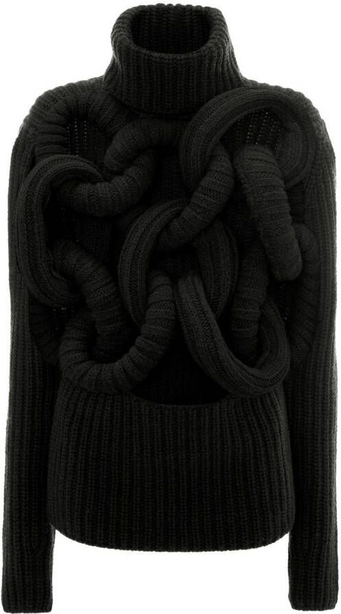 JW Anderson Trui met gehaakt detail Zwart