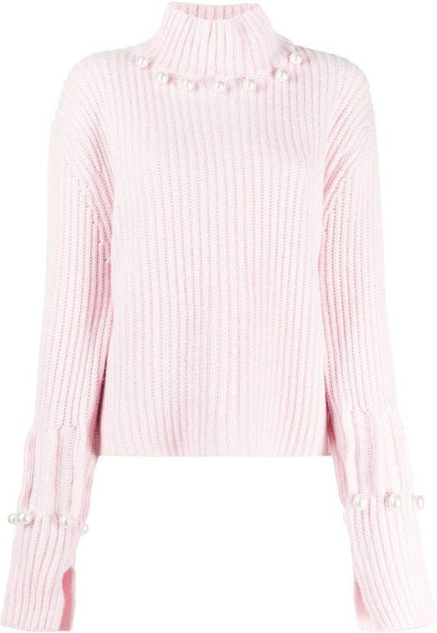 JW Anderson Trui met parelkraag Roze