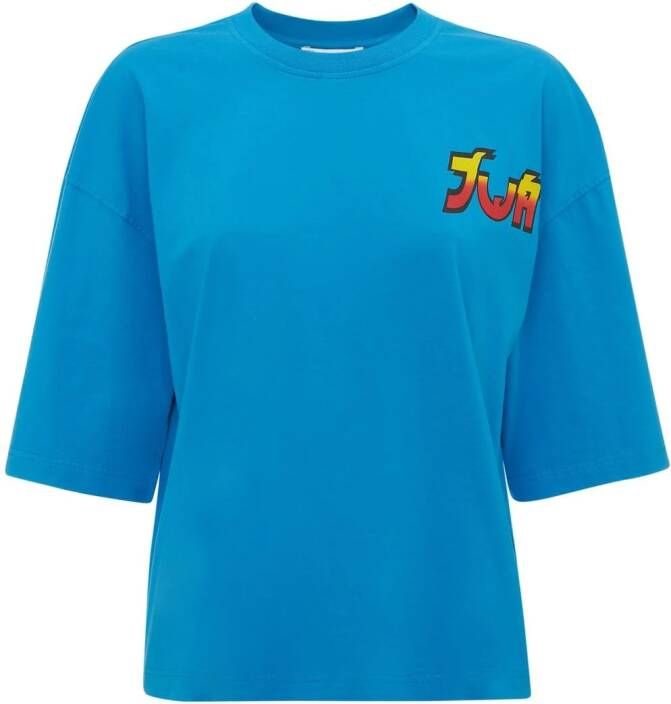 JW Anderson x Run Hany T-shirt met print Blauw