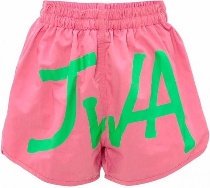 JW Anderson Zwembroek met logoprint Roze