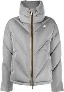 K-Way chevron-quilted matte padded jacket Grijs