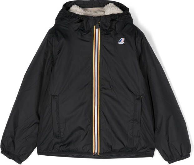 K-Way Jack met logopatch Zwart