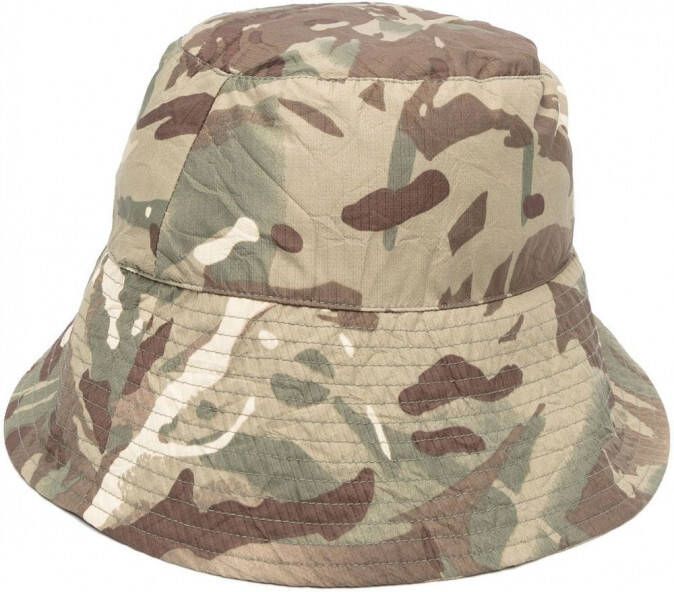 K-Way Vissershoed met camouflageprint Groen