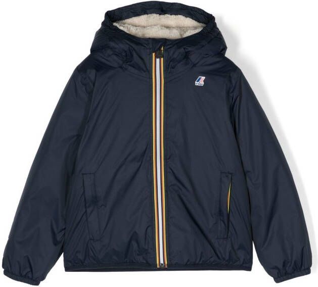 K Way Kids Bomberjack met logoprint Blauw