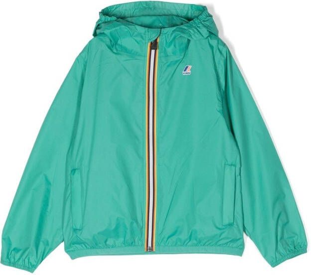 K Way Kids Jack met capuchon Groen