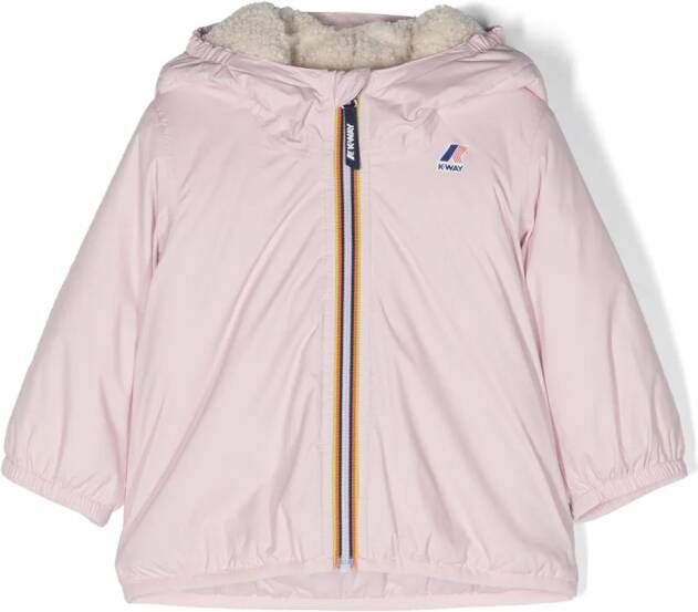 K Way Kids Jack met capuchon Roze