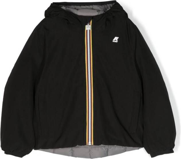 K Way Kids Jack met capuchon Zwart