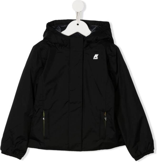 K Way Kids Jack met logoprint Zwart