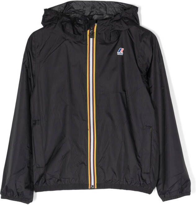 K Way Kids Jack met capuchon Zwart