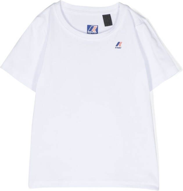 K Way Kids T-shirt met logopatch Wit