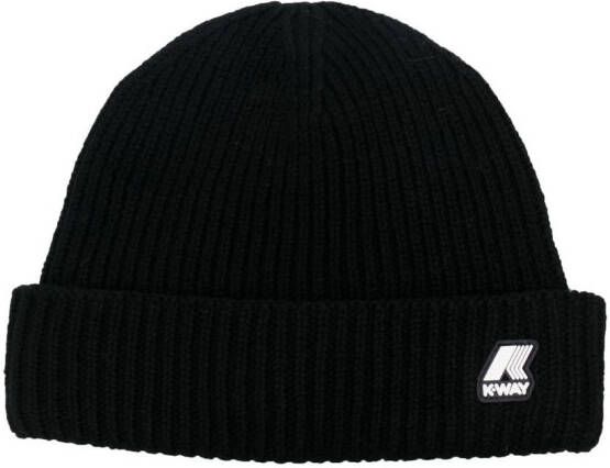 K Way Kids Muts met logopatch Zwart