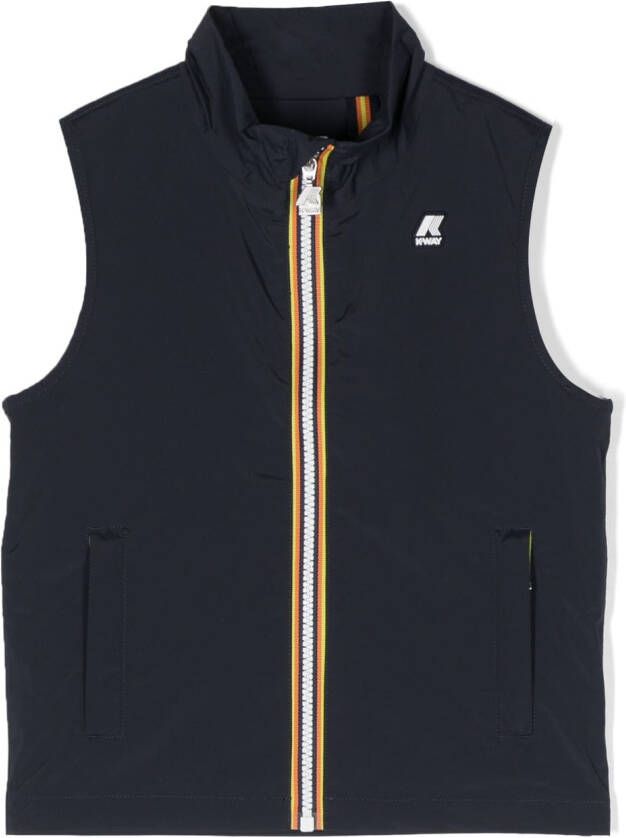 K Way Kids Gilet met logopatch Blauw