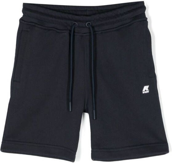 K Way Kids Shorts met geborduurd logo Blauw