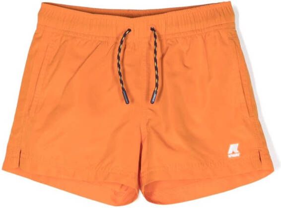 K Way Kids Zwembroek met logoprint Oranje