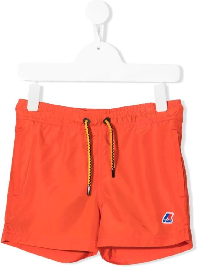 K Way Kids Zwembroek met logoprint Oranje