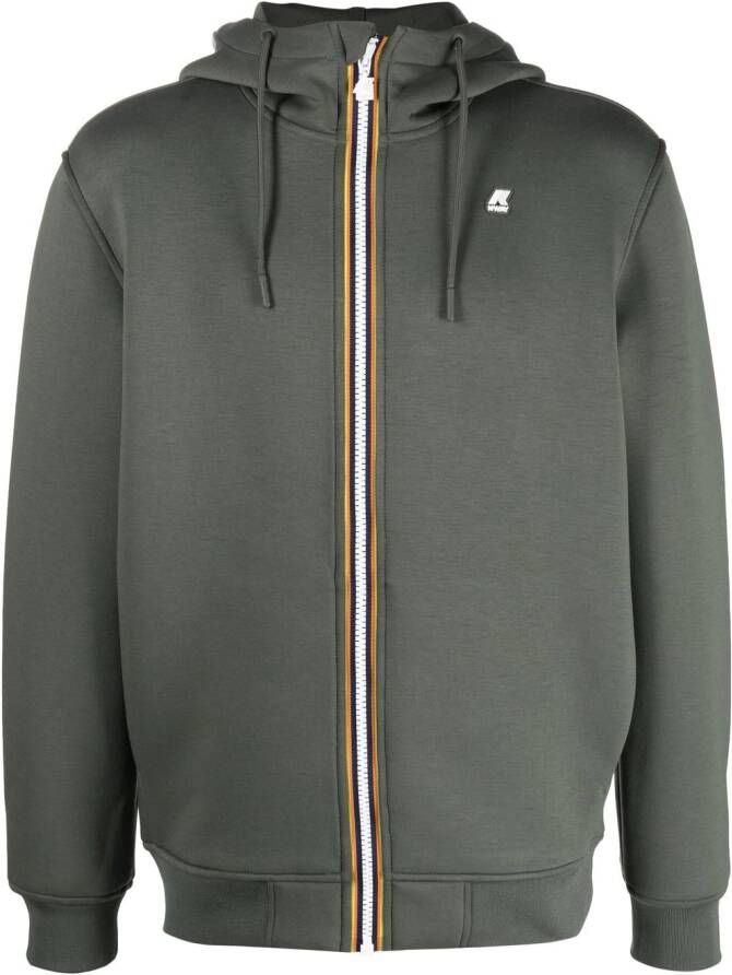 K-Way Hoodie met logopatch Groen