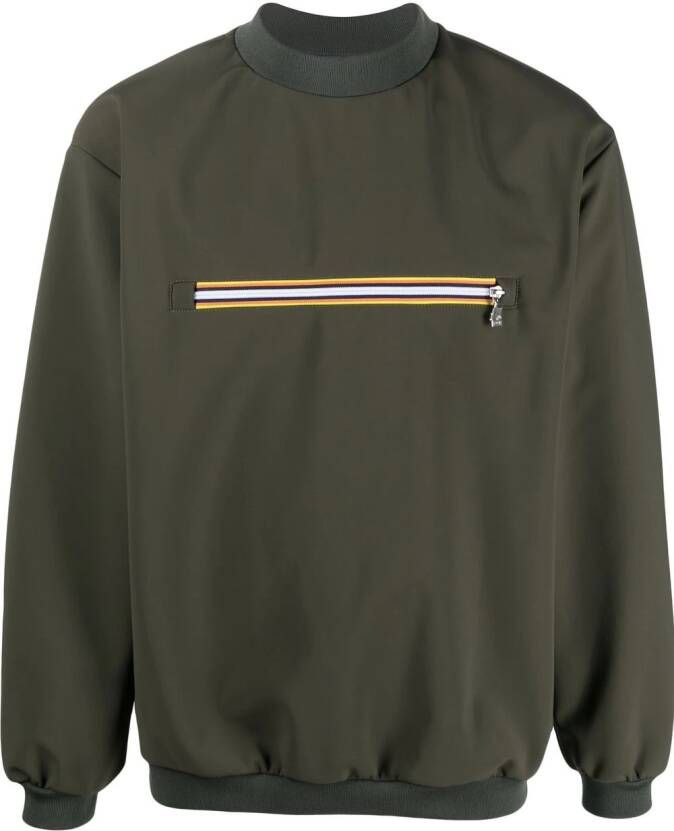K-Way R&D Sweater met ritszak Groen