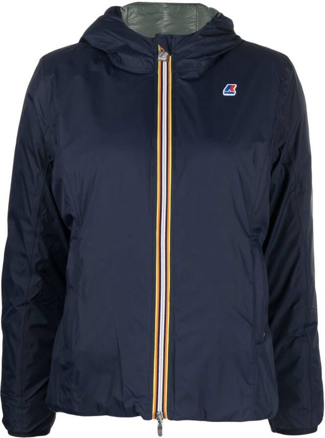 K-Way Donsjack met capuchon Blauw