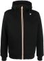 K-Way Hoodie met gestreepte afwerking Zwart - Thumbnail 1