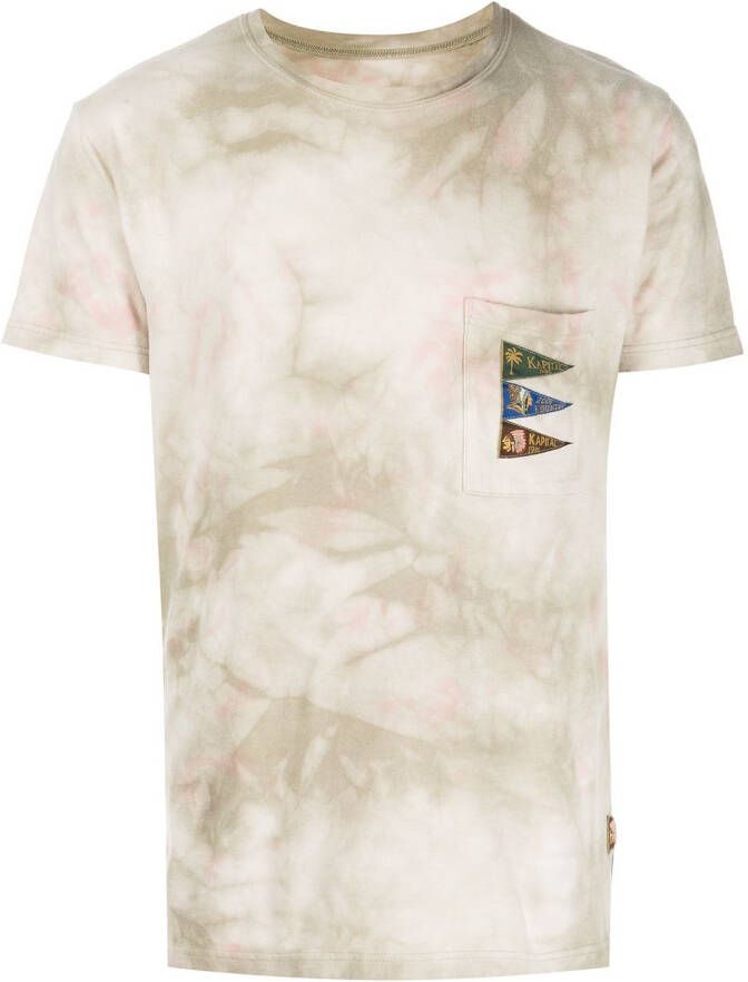 KAPITAL T-shirt met print Beige