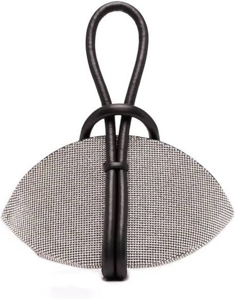 Kara Clutch verfraaid met kristallen Wit
