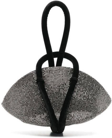 Kara Clutch verfraaid met kristallen Zwart